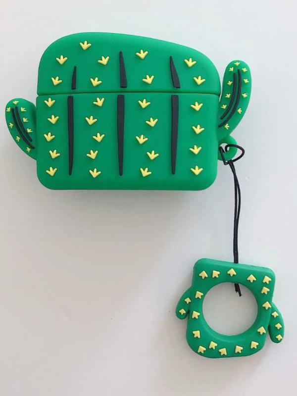 Cactus AirPods 1 2 Pro Case Cover  Cute Cartoon Plant Protective Silicone Earphone Covers Trending for Apple Cases Plants Design