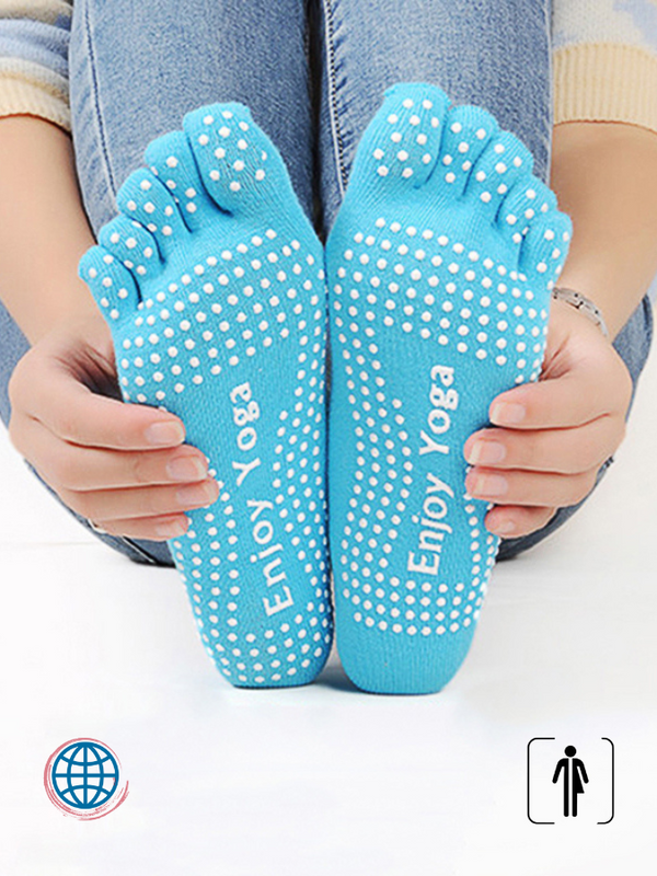 Anti-Slip Yoga Socks  Women’s Colorful Five-finger Anti Beriberi Fitness Pilates Sox Five Toe Finger Sock Trending for Woman