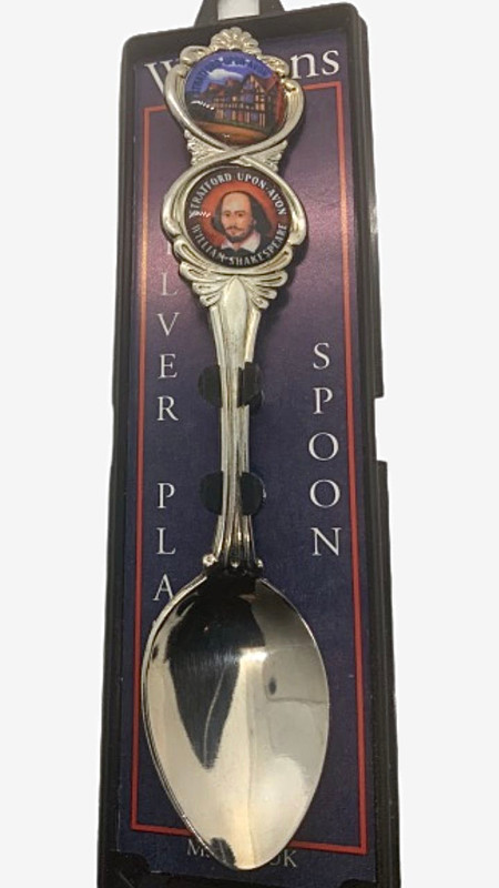 Classic Silver Plated William Shakespeare Teaspoon Vintage Originals Collectors Antiques Teaspoons Memorabilia In Presentational Gift Box