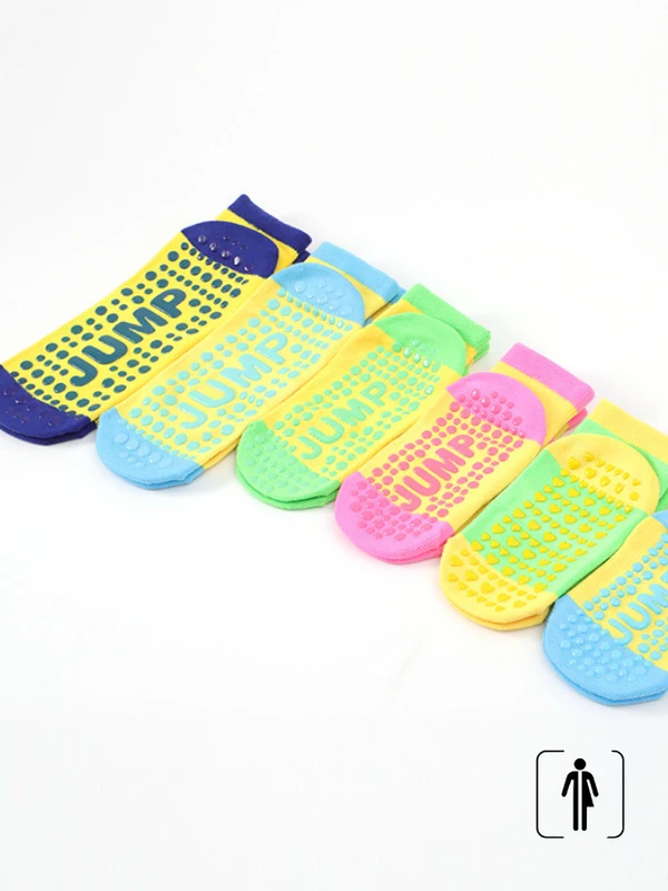 Anti-Slip Socks   Unisex Anywear Mens Women’s Trampoline Children's Play Sports Adult Kids Indoor Jump Ankle-Socks Activewear Footwear Trending for Man Woman Boy Girl Toddler Infant in Blue Green Navy Pink