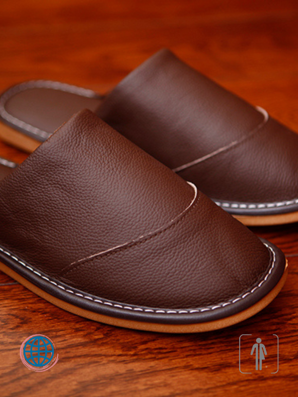 Leather Indoor Slippers   Unisex Anywear Mens Women's Genuine Sandals for Spring Autumn Soft and Comfortable Couple's Home Shoes Anti-Slip Men Casual Shoes Footwear for Man Woman Trending in Auburn