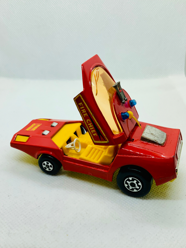 Matchbox Speed Kings K-32/40 Shovel Nose Fire Chief 1971 Classic Original Toy Car  Made in England Vintage Antique Collector Cars