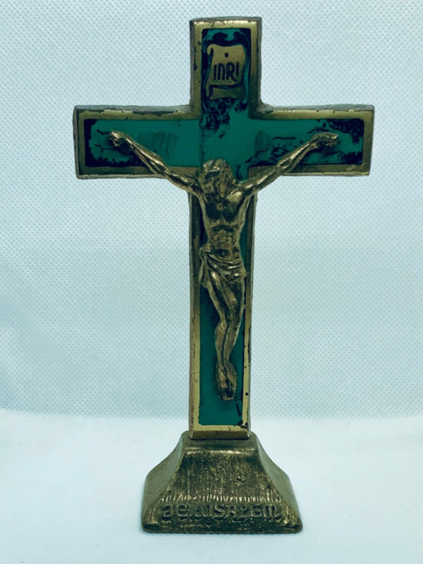 Religion religious Jerusalem Crucifix Antique circa 1981 Israeli Collectors Gothic Religious Artifact