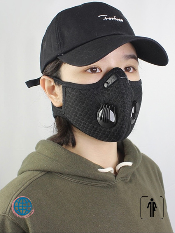 MiteigiYūki Sports Face Mask   Unisex Anywear Mens Women’s Activated Carbon Filter Dust PM 2.5 Anti-Pollution Running Training MTB Road Bike Cycling Masks Sportswear Activewear Trending for Man Woman
