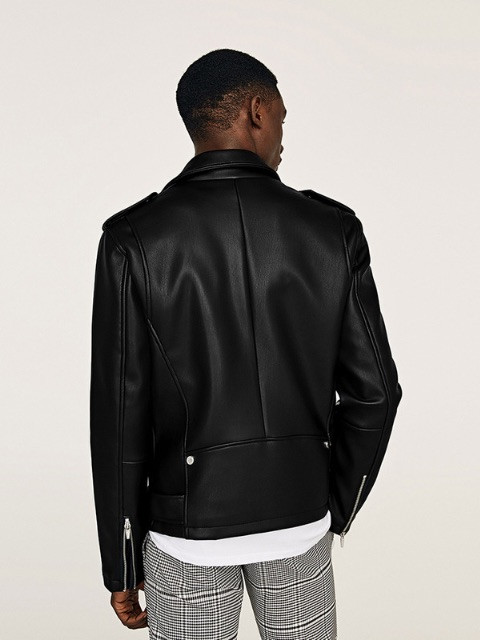 Vegan Leather Biker Jacket  Mens Spring Short Black Bikers Motorcycle Style with Belt Long Sleeve Light Plus Size Soft Faux Leather Jackets Trending for Man