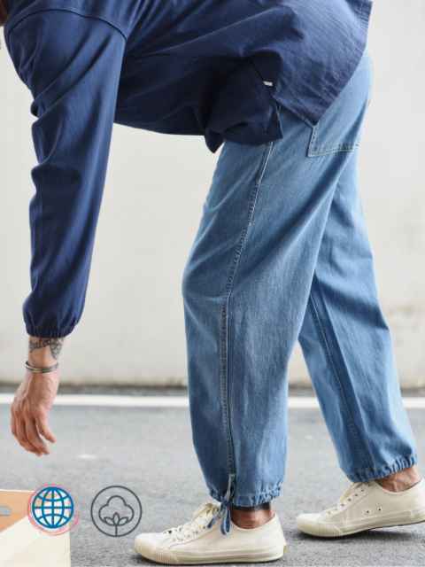 Loose High Rise Jeans  Mens Loose Fit Denim Cargo Pants Trending for Man in Blue