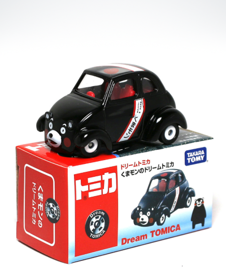 Kumamoto Toy Car     Japanese Tomica Takara Tomy Domeka Alloy Model Ornament Bear Children's for Kid's Japan Gift Toys Trending in Black