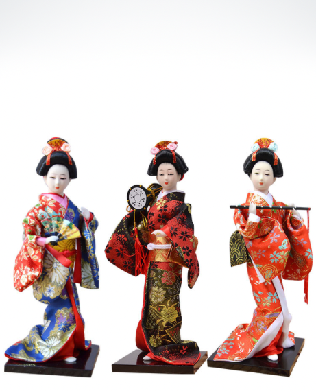 Japanese Kimono Doll Figurine Ornament  Home Sushi Restaurant Shop Izakaya Trending Japan Figurines Decoration Ornaments Birthday Gift