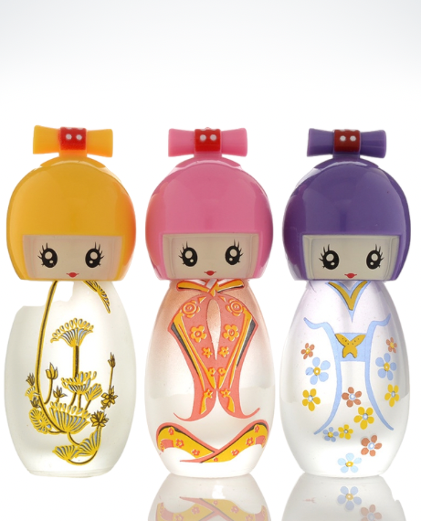Atomizer Glass Spray Bottle 100-Piece   Lovely Japanese Kimono Doll Design 20ml Colorful Empty Atomizers bottles Sprays Refillable for Perfume Aromatherapy Essential Oil Trending Japan Kimonos Dolls Beauty and Skincare