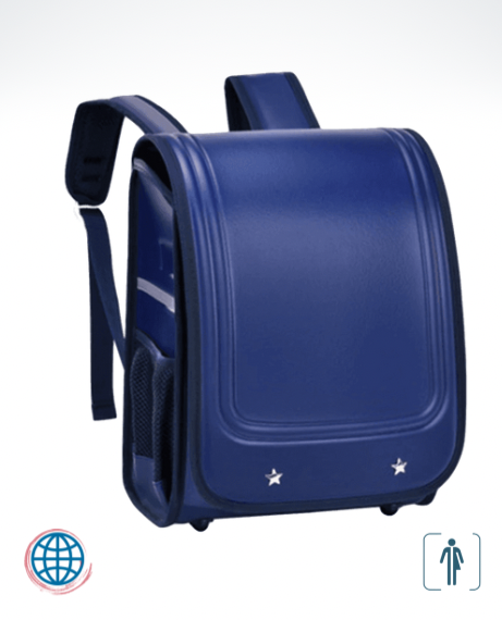 Primary School Bag   Japanese Randoseru Large Capacity Backpacks Children Waterproof Orthopedic Schoolbags for kid Girls Boys book bags Trending Japan Backpack in Blue
