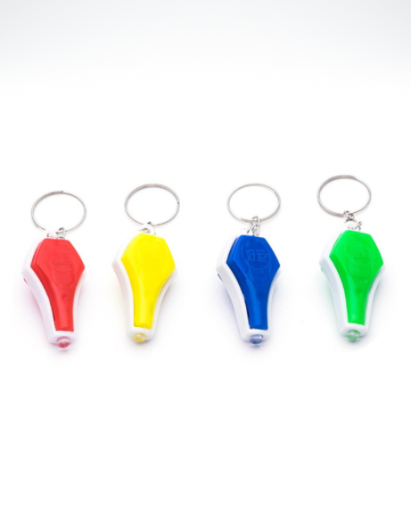 Flashlight Keychain    1PC Mini UV Keychains LED Key Ring Flash Torch Anti Blue Light Test Lamp For Glasses Random Color Trending Office Supplies Accessories