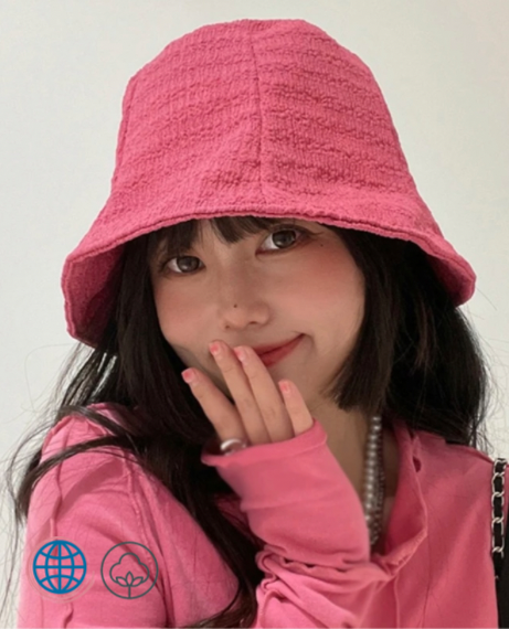 Rippled Fisherman Bucket Hat     Women's Bucket Cap Fashion Summer Sunscreen Sunshade Korean Panama Gorras Headwear Hats Caps for Woman Trending in Pink