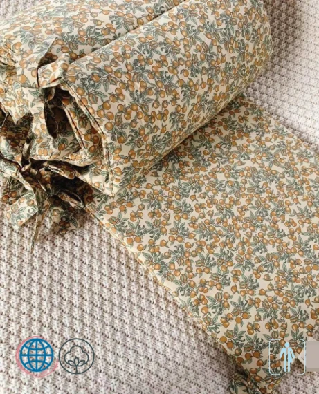 Floral Cotton Crib Bumpers  Newborn Baby Cradle Cot Bumper Protector Trending Bed Accessories