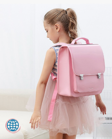 Japan School Backpack     for Girls Kids Orthopedic Backpacks Book Bags Children Vegan PU Leather Bag Students Luggage Trending Japanese Baggage for Girl in Pink