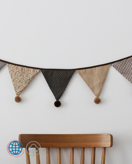 Hanging Garland   Nordic Style Decorations Cotton Dots Floral Kids Room Accessories Home Party Wedding Wall Garlands Nursery Bedroom Outdoor Trending Norway Decor