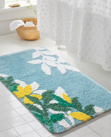 Fluffy Area Rug   Nordic Bathroom Mat Carpet Bath Room Floor Floral Absorbent Anti Slip Pad Bathmat Doormat Home Decor Norway Mats Scandinavia Rugs Scandinavian Trending Norwegian Bathmats