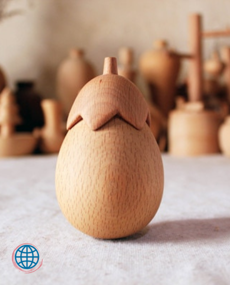 Eggplant Toothpick Storage Toothpicks Organizer Small Fork Jar Container Creative Modern Kitchen Wood Items Dining Table Decor Dining Wooden Vegetable Trending Toothpicks Organizers