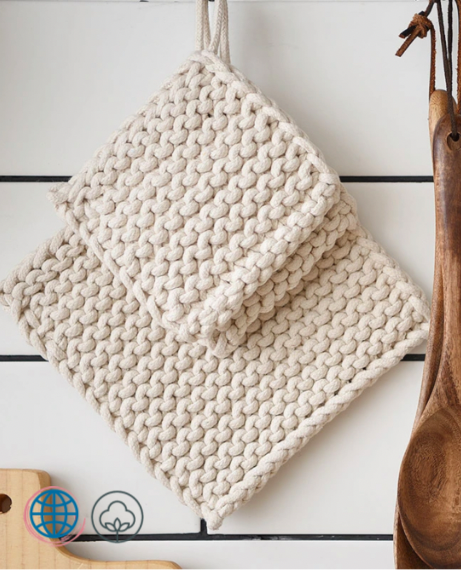 Cotton Woven Pot Holder Coaster  Heat Resistant Cup Mug Mat Coffee Tea Hot Drink Posavasos Placemat Table Decoration Holders Accessories Trending Coasters Mats