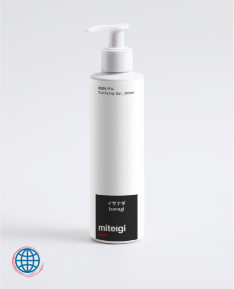 Clarifying Gel 200ml Izanagi face cream takes away daily impurities and excess oil using Aloe juice with a citrus fruit scent on top of soft and cocooning flowers aroma Trending skincare by miteigi