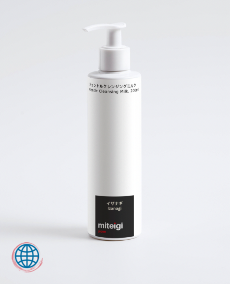 Gentle Cleansing Milk 200ml Izanagi mild facial cleanser with a silky soft texture that nourishes the skin while removing all traces of makeup and impurities trending skincare by miteigi