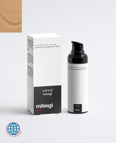 Luminous foundation 06 30ml Izanagi mineral-based foundation that evens out your skin tone, moisturises and leaves a beautiful, natural finish with Aloe juice and Blueberry extract trending skincare by miteigi