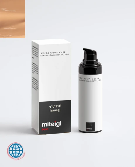 Luminous foundation 04 30ml Izanagi mineral-based foundation that evens out your skin tone, moisturises and leaves a beautiful, natural finish with Aloe juice and Blueberry extract trending skincare by miteigi
