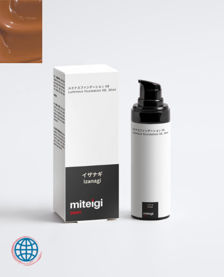 Luminous foundation 08 30ml Izanagi mineral-based foundation that evens out your skin tone, moisturises and leaves a beautiful, natural finish with Aloe juice and Blueberry extract trending skincare by miteigi