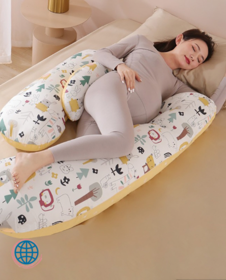 Lumbar Support Pillow with Detachable Pillowcase women’s Pillows For Pregnant Women Maternity Sleeping Body Holder Pregnancy Pillows for trending Woman in Forest design