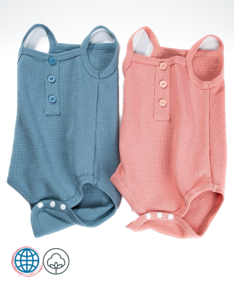 Sleeveless Jumpsuit  Unisex Baby Girls Boys Short Sleeve Romper Summer Clothes Solid Color Newborn Clothing Rompers 3-18 Months Trending Overalls Jumpsuits In Blue Pink