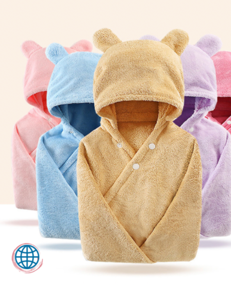 Cotton Hooded Bath Towel   Unisex Baby Boy Girl Care Toddler Blankets Infant Kids Trending Poncho Towels Stuff 65*110cm Washcloth