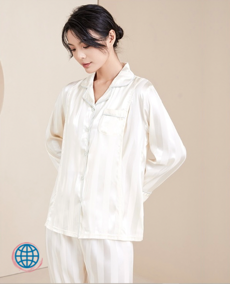 Silk Satin Maternity PJs   Women’s Pregnant Pajamas Set Long Sleeve Nursing Baby Breastfeeding Cardigan Tops + Adjustable Pants Pajama Nightwear Sleepwear for Woman in trending White