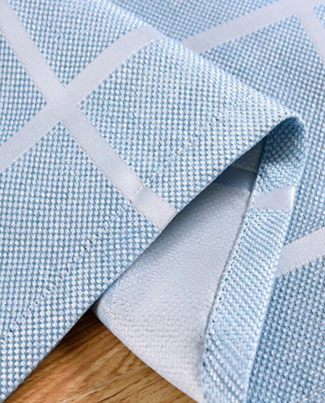 Square Pattern Blackout Curtain  Japanese Room 75% Darkening Japan Jacquard Curtains for Bedroom Living rooms Decorative Window Drapes in Trending Sky Blue