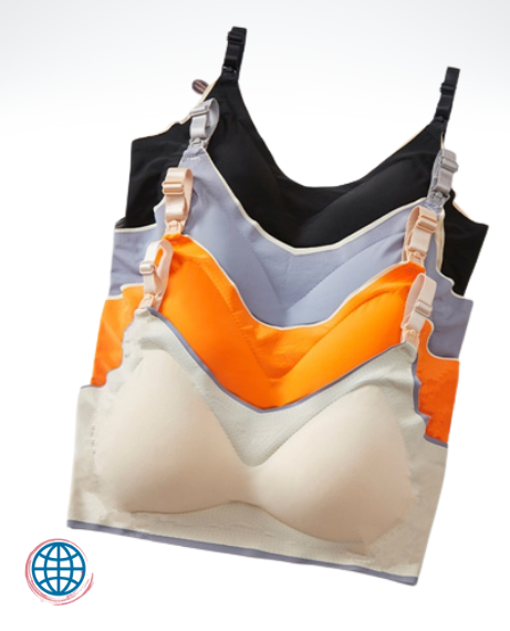 Wire-Free Push Up Nursing Bralette  Women’s Seamless Bra Latex Maternity Underwear Bras For Pregnant Women Intimate Breastfeeding Comfortable Bras In Trending Beige Skin Black Gray / Grey Orange