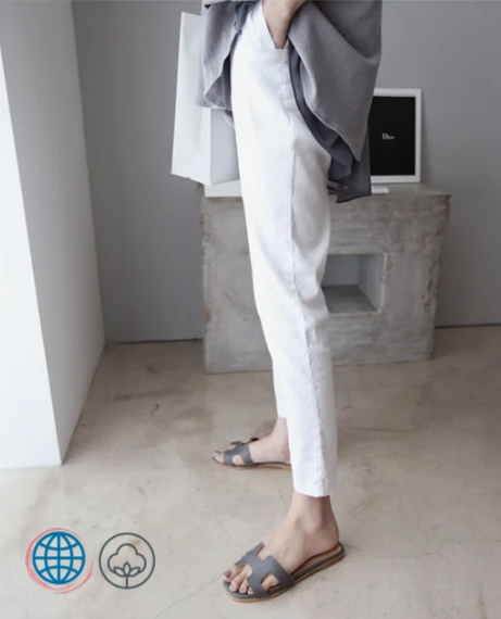 Maternity Full Panel Denim Pants   Women’s Pregnant Cotton Linen Belly Summer High Rise Waist Wide-legged Casual Long Trousers for Woman in trending White