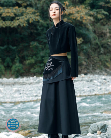 Elegant Maxi Skirt  Bohemia Women’s Vintage Desinger Punk Punkrock Goth Gothic Black High Rise Waist Fringe Long A Line Skirts Boho Fashion for trending Bohemian Woman