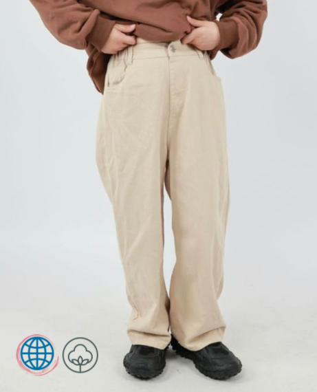 Teen Mid-Rise Straight Pants  Girls Summer Autumn Fashion Loose Casual All-match Solid Cotton 12 13 14 Years Children Teenage Kids trending Teens Beige Khaki Trousers