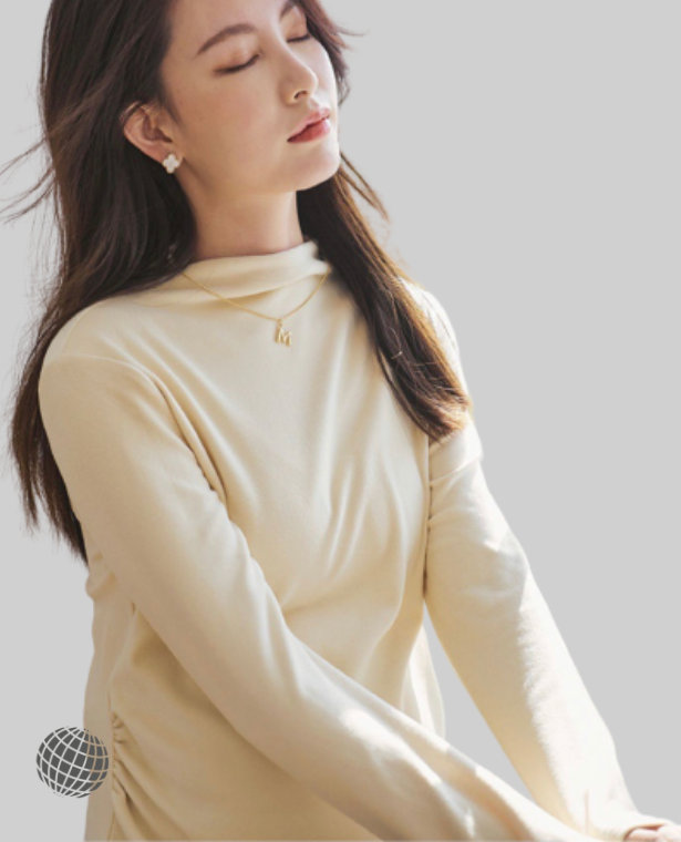 Maternity Turtleneck Fleece T-Shirt      Women’s Winter Pregnant Clothes Long Sleeve Turtleneck Fleece Top Solid Color Pregnancy Tees Tops Warm T-Shirts Tops for trending Woman in Beige