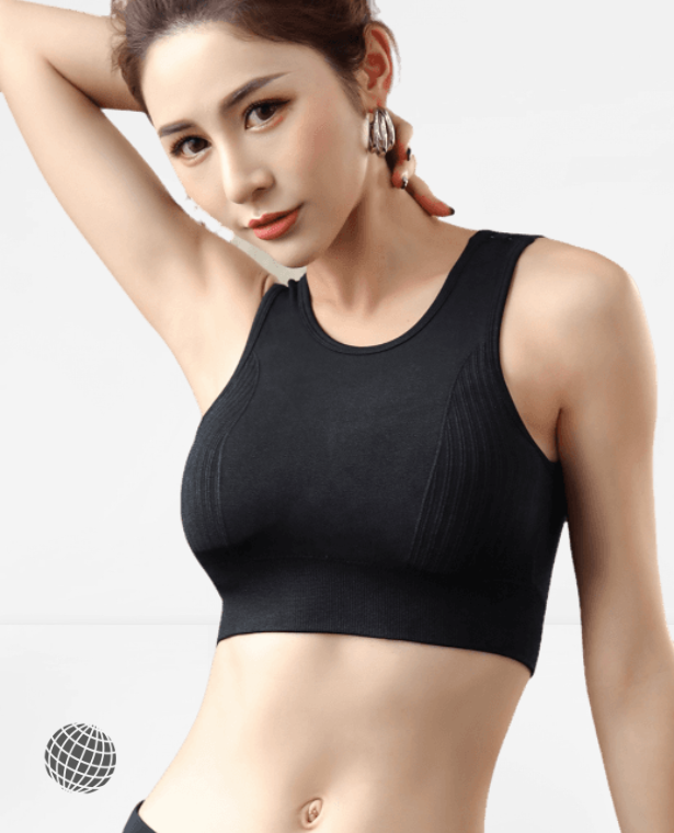Wirefree Sports Bra  Women’s Activewear Fitness Lingerie Hollow Out Breathable Yaga Yoga Vest Running Sport Underwear Female Plus Size Bras for trending Ladies woman in Black