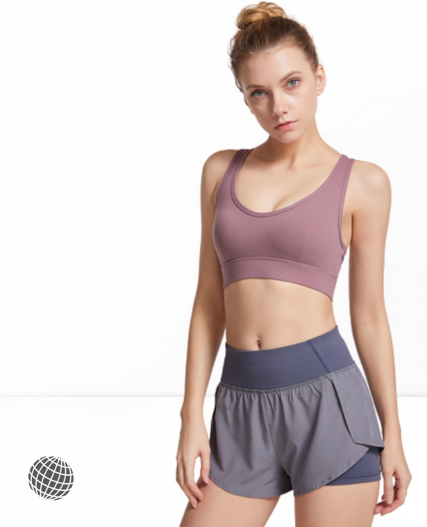 MiteigiYūki Double Sports Shorts  Women’s Side Pocket Gym Running Short pants Breathable Activewear Quick Dry Yoga Workout Fitness Plus Size Sportswear for trending Woman in Blue
