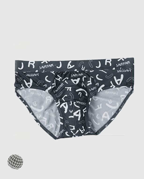 Low-Rise Breathe Ice Silk Briefs   Mens Sexy Underwear Breathable Penis Bulge Pouch Underpants Mesh U Convex JARFAR Letter print Plus Size Panties for trending Man in Dark Gray grey
