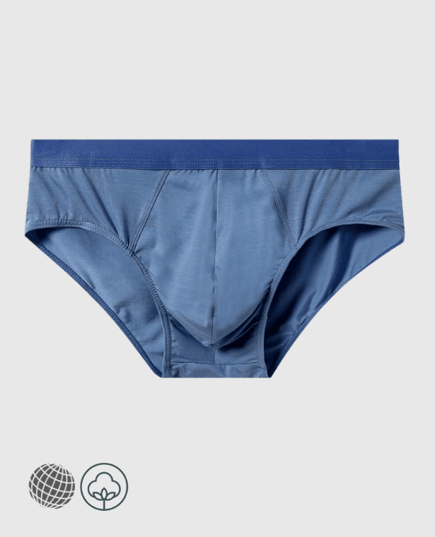 Low-Rise ModaL Briefs  Men’s Underwear U Convex Pouch Low Rise Sexy Breathable Panties Scrotum Bulge Triangle Brief Soft Plus Size Knickers for trending Man in Navy Blue
