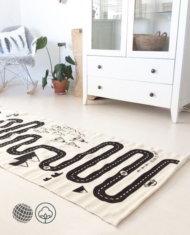 Canvas Road Map   Kids Boys Girls Nordic Style Fashion Forest Track Runway Play Game Mats Baby Kids Crawling Blankets Floor Carpet Children trending Home Decor Carpets Rugs