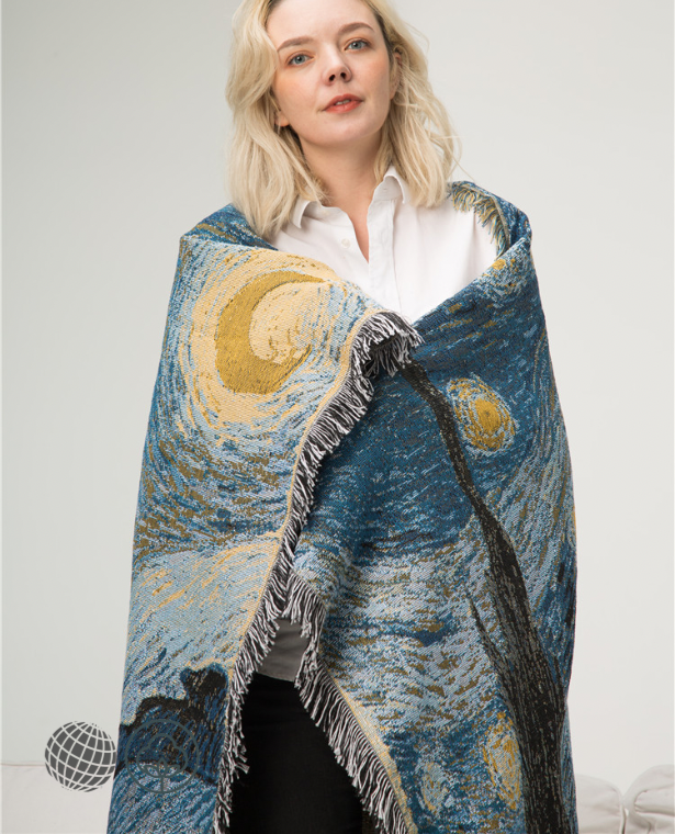 Cotton Tapestry Knit Throw   Boho Starry Night Star knitted Thick Blanket Bedroom Carpet Bohemian Bedspread Blankets Tablecloth Wall Hanging Decor Blankets Bohemia Bedroom Throws trending Bedding Outdoor Picnic Festival Camping Chic