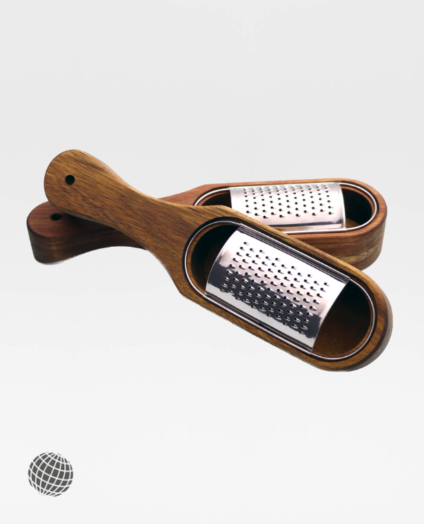 Removable Cheese Grater with Collector   Acacia Wood Serveware Bowl Utility Helpers Stainless Steel Cheese-Graters With Box Tools trending Wooden Server