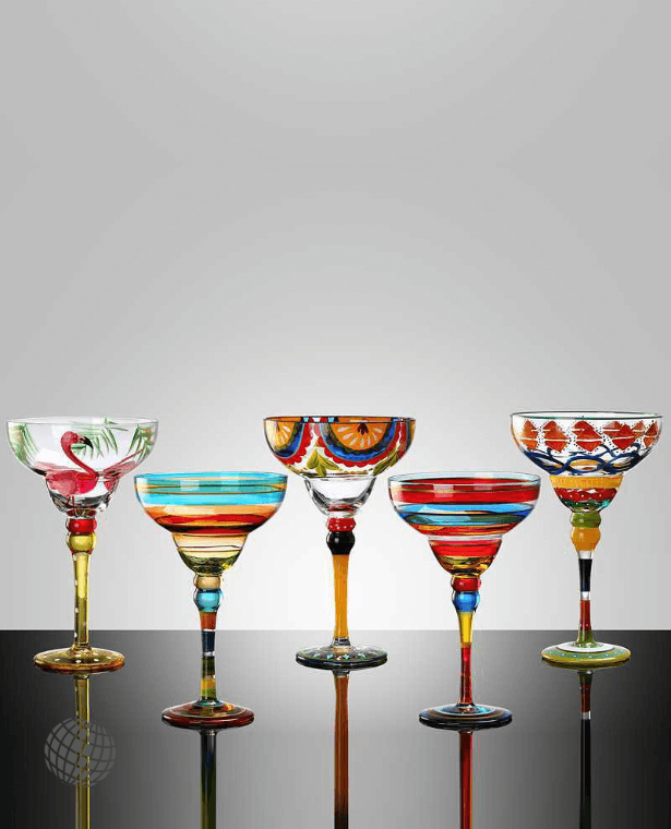 Colorful Champagne Cup   Creative Hand Painted Wine Glasses Cocktail Glass Lead-free Goblet Flute Martini Bar Barware Home Decoration Glassware Goblets Trending Drinkware Cups