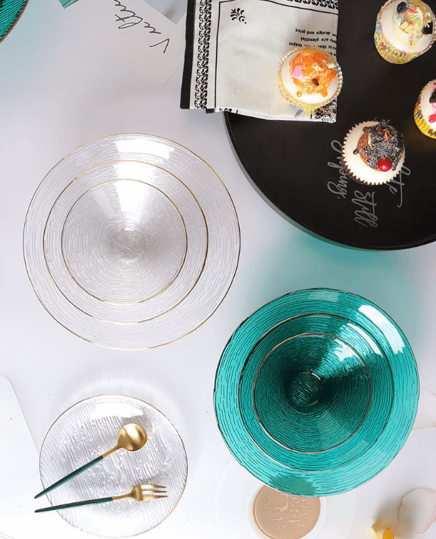 Japanese Tableware   Phnom Penh Glass Plate Ramen Salad Bowl Fruit Plate Steak Plates Water Bowls Kitchen Transparent Glass Dishes Trending Japan Dinnerware