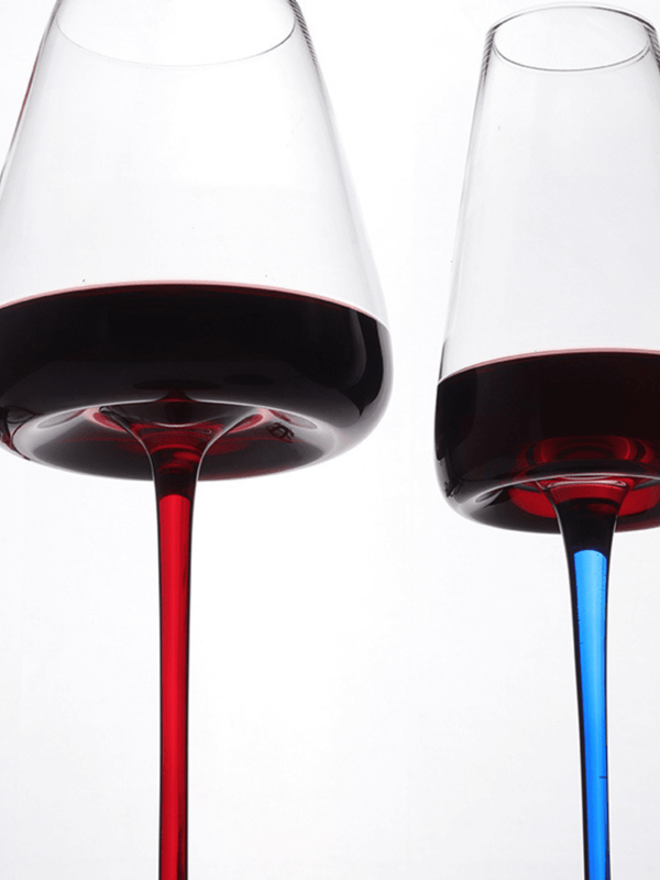 Mushroom Stem Crystal Glass   Wedding gifts Concave Bottom Rod Burgundy Black White Red Wine Champagne Flute Glasses Golded Bow Tie Kitchen and Household goblet goods Barware Goblets Trending styled Glassware