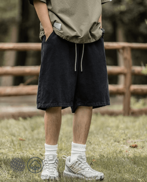 Rhode Island Shorts Men's Summer Casual Work Plus Size Mens Retro Ribbon Design Solid Elastic Mid-Rise Waist Short Pants for Man in trending Newport Rhode Island Black