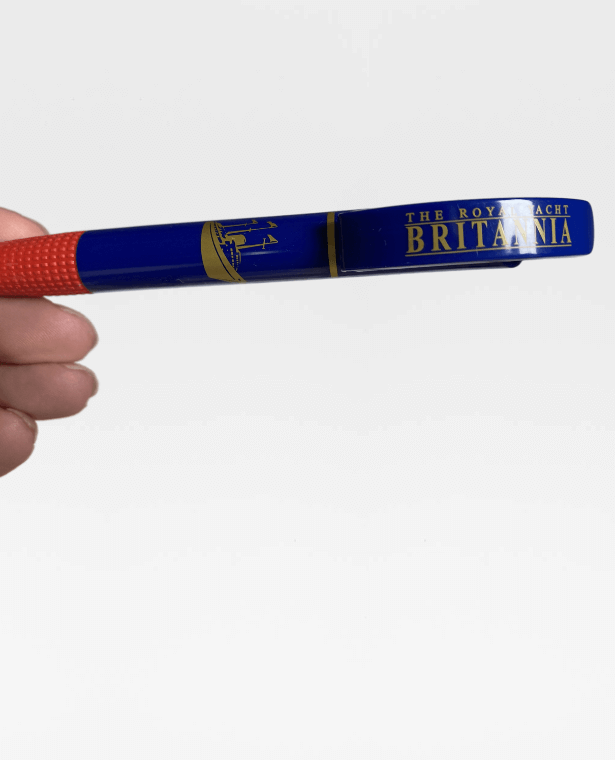 Royal Yacht Britannia Grip Pen c1998 Vintage collectors ship souvenir collector ink biro pens c1998 Edinburgh Scotland Trending collectible