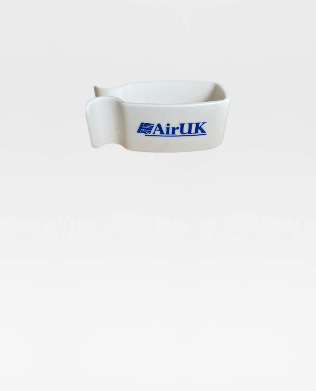 Air UK Napkin Holder Clasp Vintage Original British Airline In-flight Serveware Dining Napkins Holders Aviation Collection Collectibles c1980s collectible Trending antique memorabilia